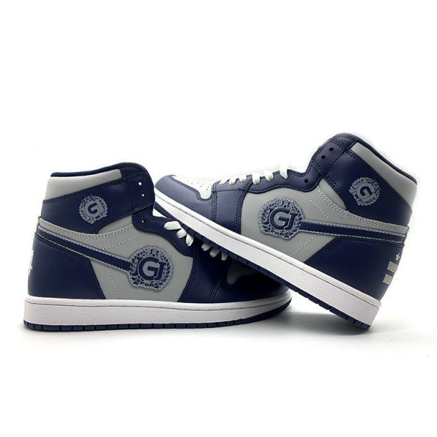 Georgetown "84" Championship Edition (Grey and Blue) Custom JGJ Sneakers