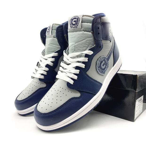Georgetown "84" Championship Edition (Grey and Blue) Custom JGJ Sneakers